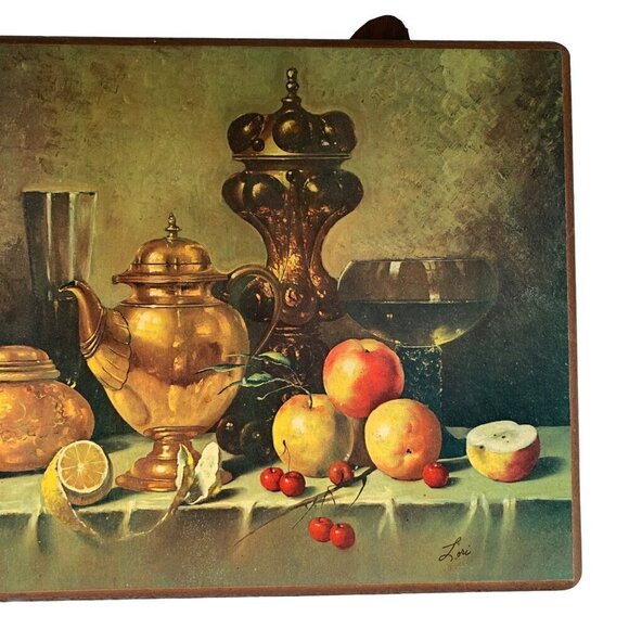 Vintage | 1970's Still Life Food Water Pitchers Signed Lori - Picture 3 of 8